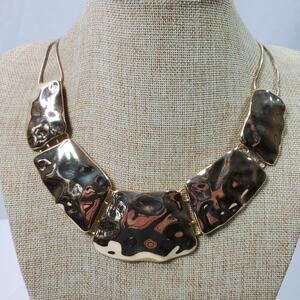 Vintage Statement Necklace Multi Chain Gold Tone 18 Inch